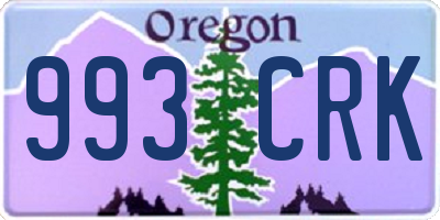 OR license plate 993CRK