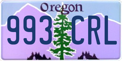 OR license plate 993CRL