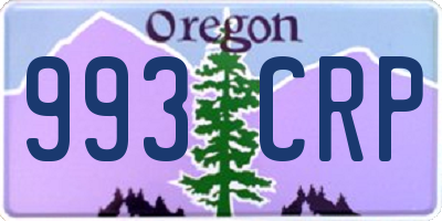 OR license plate 993CRP