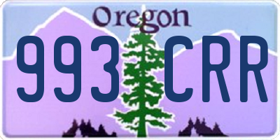 OR license plate 993CRR