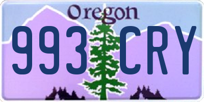OR license plate 993CRY