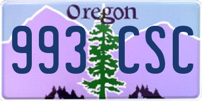 OR license plate 993CSC