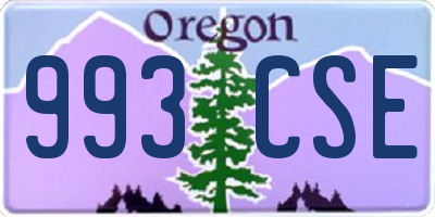 OR license plate 993CSE