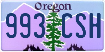 OR license plate 993CSH