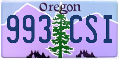 OR license plate 993CSI