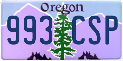 OR license plate 993CSP