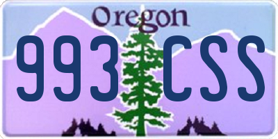 OR license plate 993CSS