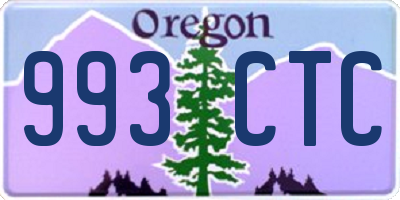 OR license plate 993CTC