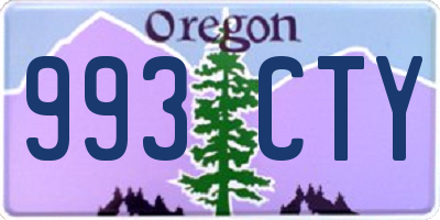 OR license plate 993CTY