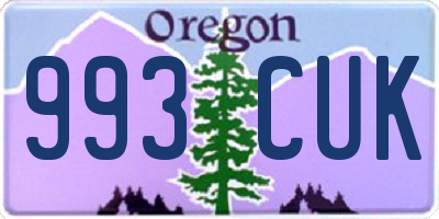 OR license plate 993CUK