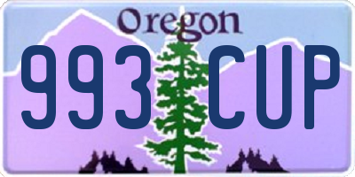 OR license plate 993CUP