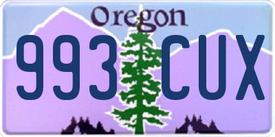 OR license plate 993CUX