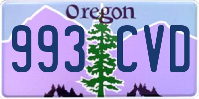 OR license plate 993CVD