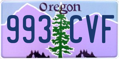 OR license plate 993CVF