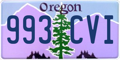 OR license plate 993CVI
