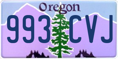 OR license plate 993CVJ