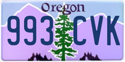 OR license plate 993CVK