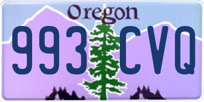 OR license plate 993CVQ