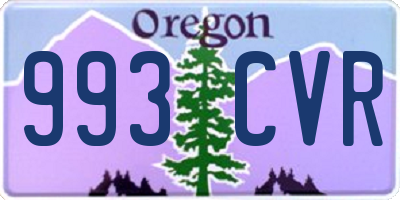 OR license plate 993CVR