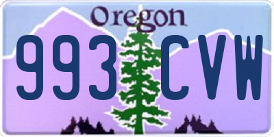 OR license plate 993CVW