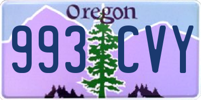 OR license plate 993CVY