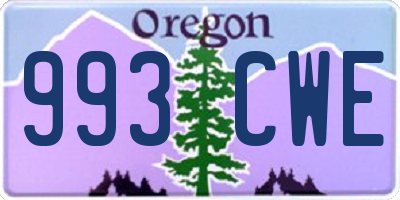 OR license plate 993CWE