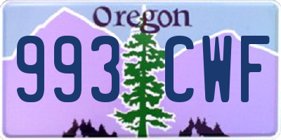 OR license plate 993CWF