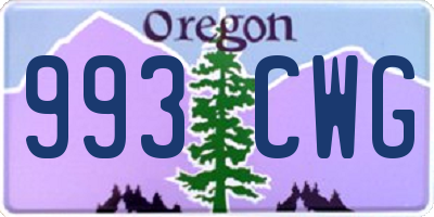 OR license plate 993CWG