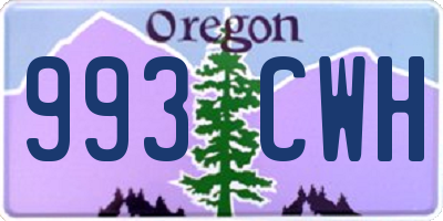 OR license plate 993CWH