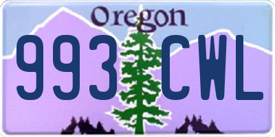 OR license plate 993CWL