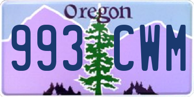 OR license plate 993CWM
