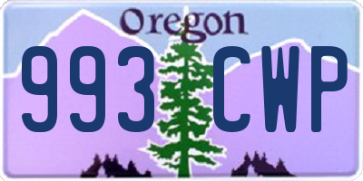 OR license plate 993CWP