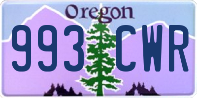 OR license plate 993CWR