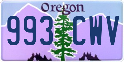 OR license plate 993CWV