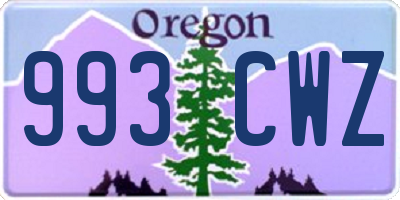 OR license plate 993CWZ