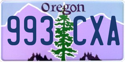 OR license plate 993CXA