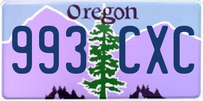 OR license plate 993CXC