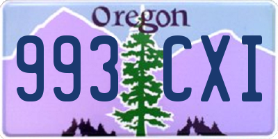 OR license plate 993CXI