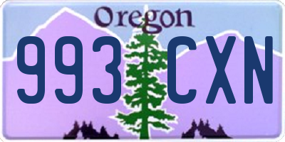 OR license plate 993CXN