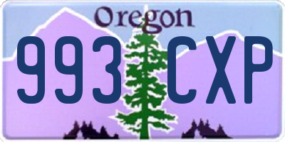 OR license plate 993CXP