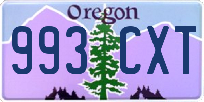 OR license plate 993CXT