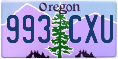 OR license plate 993CXU