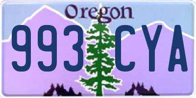 OR license plate 993CYA