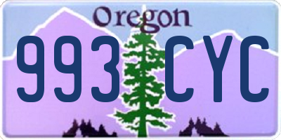OR license plate 993CYC