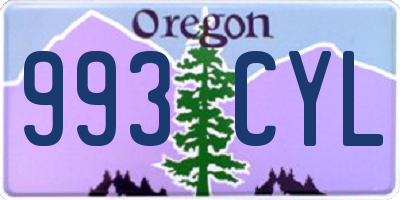 OR license plate 993CYL