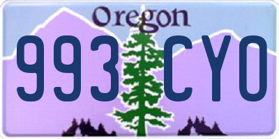 OR license plate 993CYO