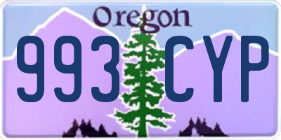 OR license plate 993CYP