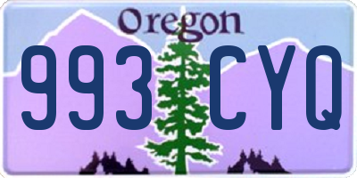 OR license plate 993CYQ
