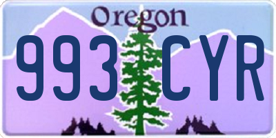 OR license plate 993CYR