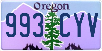 OR license plate 993CYV